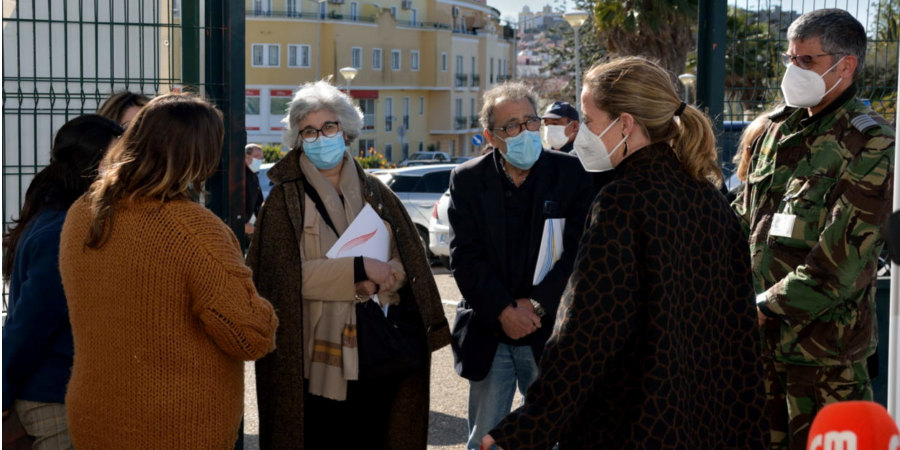 CORONEL PENHA GONÇALVES VISITOU OS CENTROS DE VACINAÇÃO DE GRÂNDOLA E SANTIAGO DO CACÉM